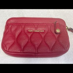 Vera Bradley Red Genuine Leather Wallet Wristlet